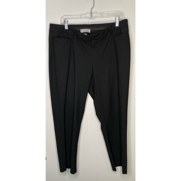 Gap Women’s 14R Black Modern Bootcut Pants Lace Hem Front Zipper Stretch Career - Picture 1 of 8